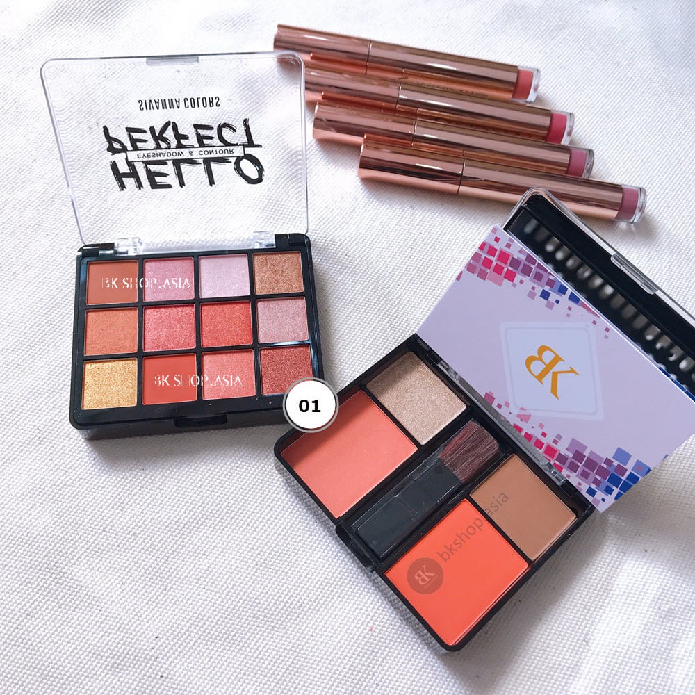 [3 trong 1] Set Phấn Mắt - Má Hồng - Tạo Khối Sivanna Hello Perfect HF5016 | BigBuy360 - bigbuy360.vn