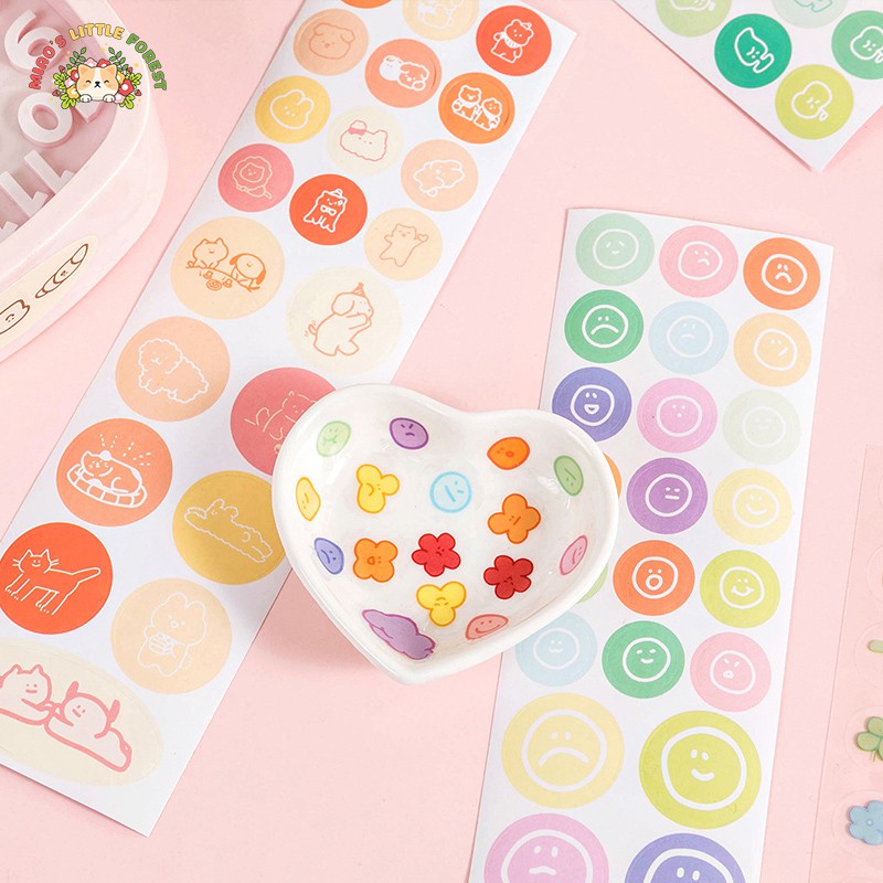 STICKER CHẤM TRÒN CUTE FRUITY PARTY | MST377