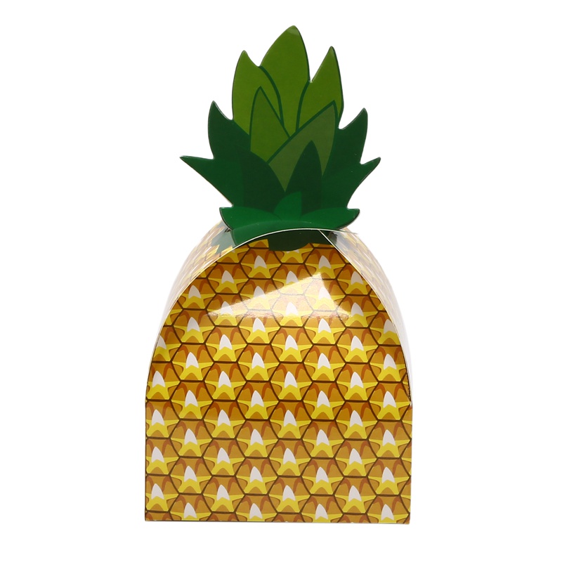 Set 24 Hộp Quà Đựng Trái Dứa 3D Phong Cách Hawaiian Luau