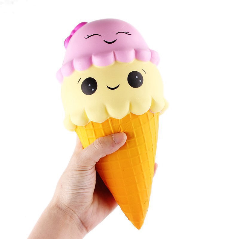 Đồ chơi Squishy kiểu dáng cây kem ốc quế xinh xắn giảm căng thẳng