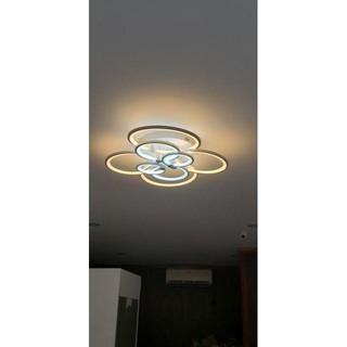 Đèn ốp trần trang trí - đèn áp trần trang trí phòng khách 3 chế độ sáng, có điều khiển tiện dụng