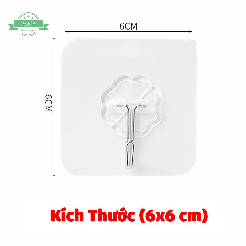 10 cái Móc dán tường siêu dính chịu lực cao kích thước 6*6cm