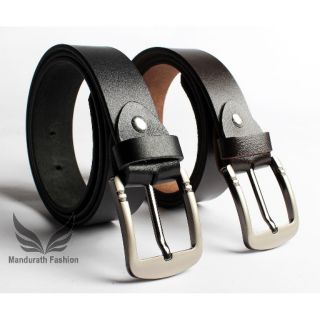 Thắt lưng nam - Dây nịt nam da bò thật Mandurath mặt kim sọc bảo hành 12 tháng