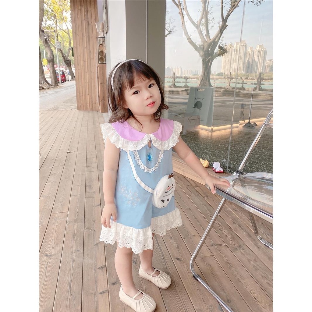 Đầm Sát Nách Họa Tiết Hoạt Hình Thời Trang Mùa Hè Hàn Quốc Cho Bé Gái