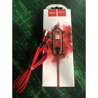 CÁP SẠC DÂY DÙ HOCO X14 DÀI 2M - Lightning cho iPhone iPad