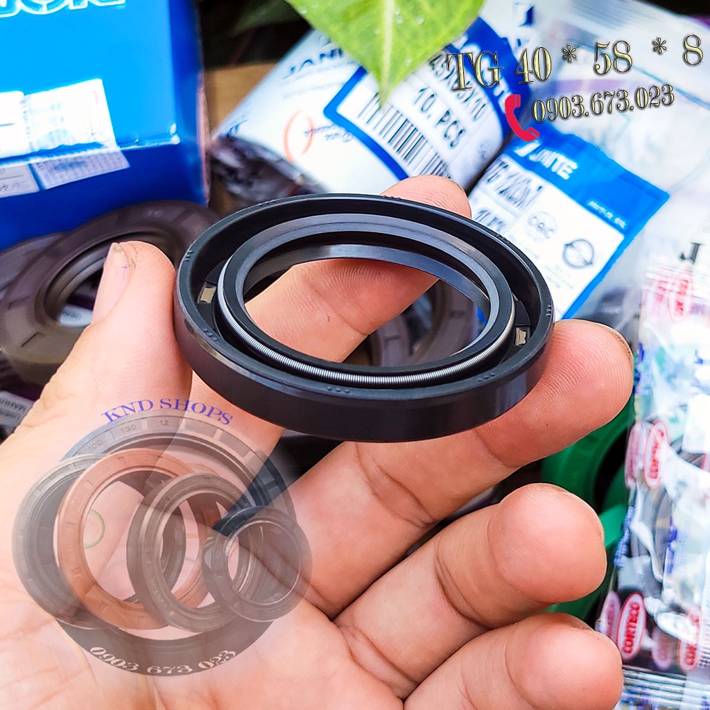 Phốt dầu NOK TC 40*58*8, Phốt chặn nhớt trục chuyên cho phụ tùng xe máy, ô tô và máy sản xuất công nghiệp | KND Shops