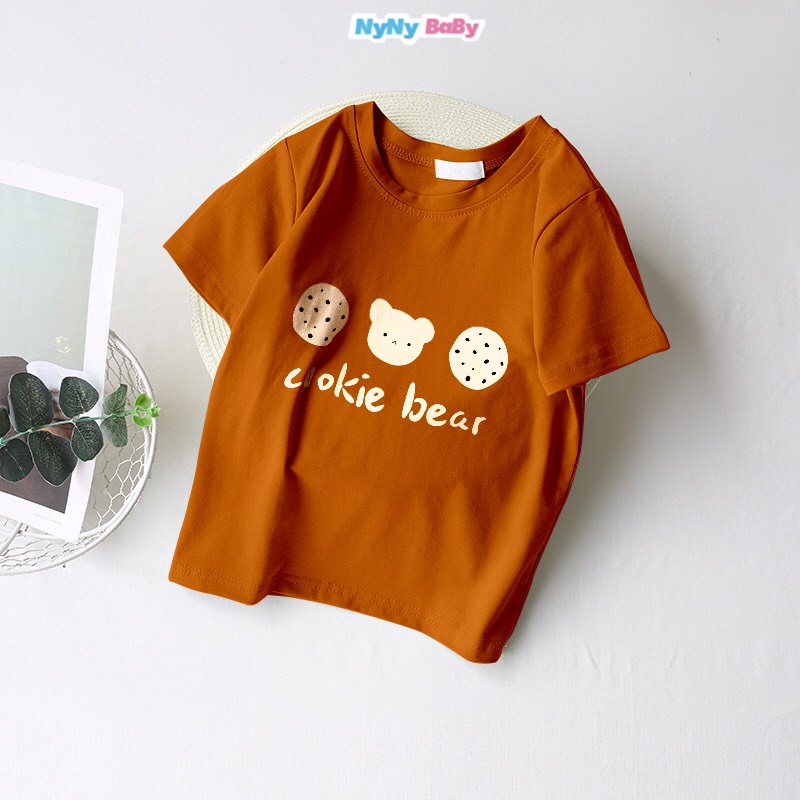 Áo Thun Tay Lỡ Form Rộng  Nyny Baby Cho Bé Vải Cotton Co Giãn 4 Chiều Họa Tiết Gấu Lớn Gấu Bé Từ 1 - 7 Tuổi
