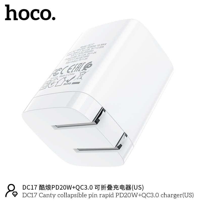 Củ sạc nhanh Hoco DC17 cho Iphone, Android (Chính hãng, BH 1 năm)