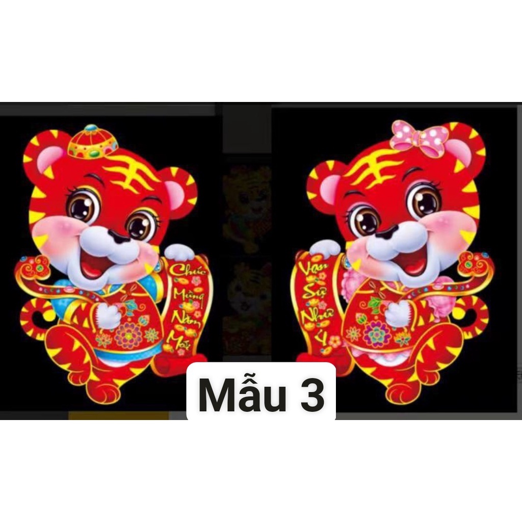 1 cặp Hình trang trí tết CỌP NHÍ