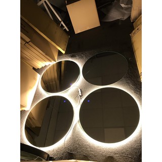 Gương Trang trí tròn đèn hậu led decor D50
