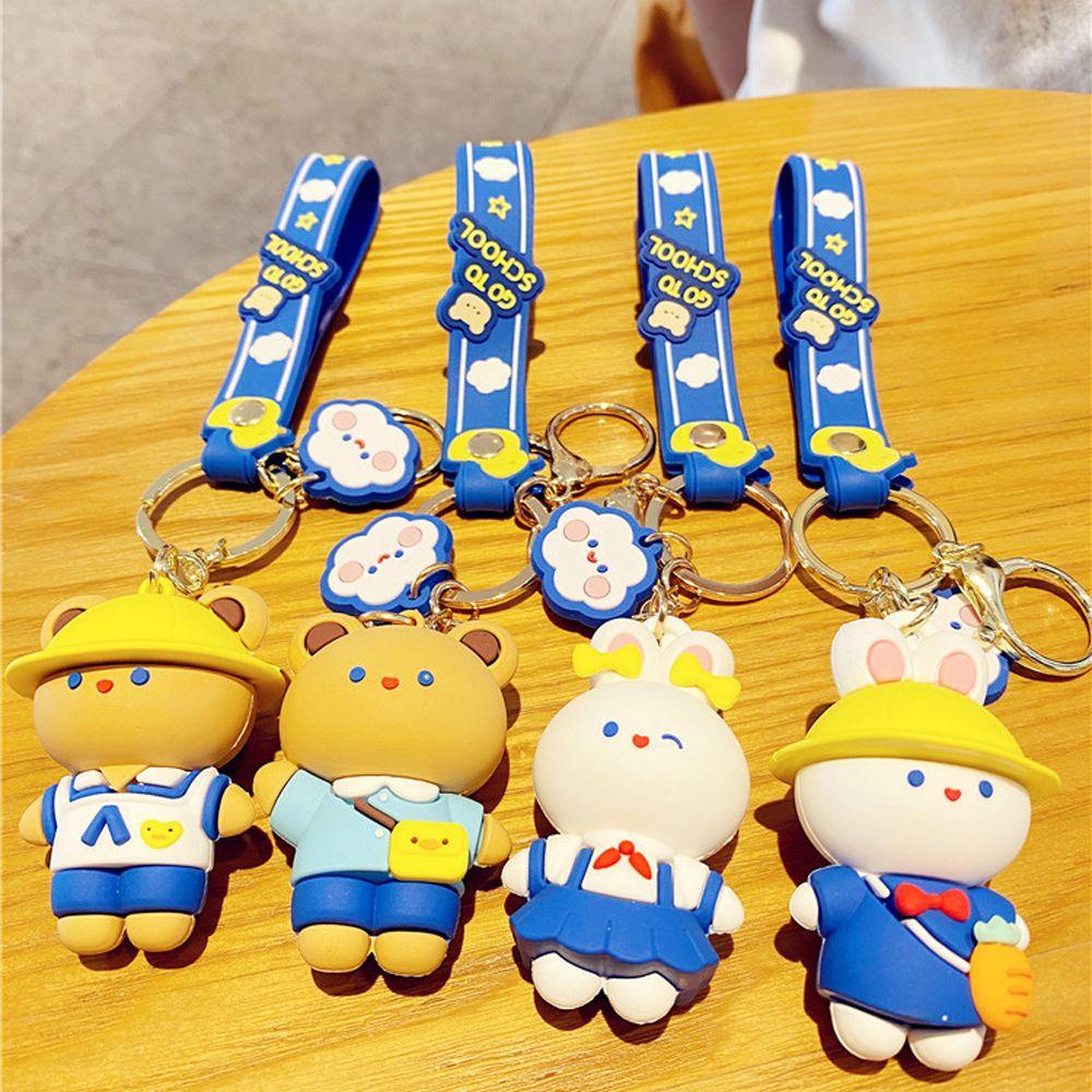 Móc Khóa Hình Thỏ / Gấu May Mắn Hoạt Hình Đáng Yêu Dành Cho Bé