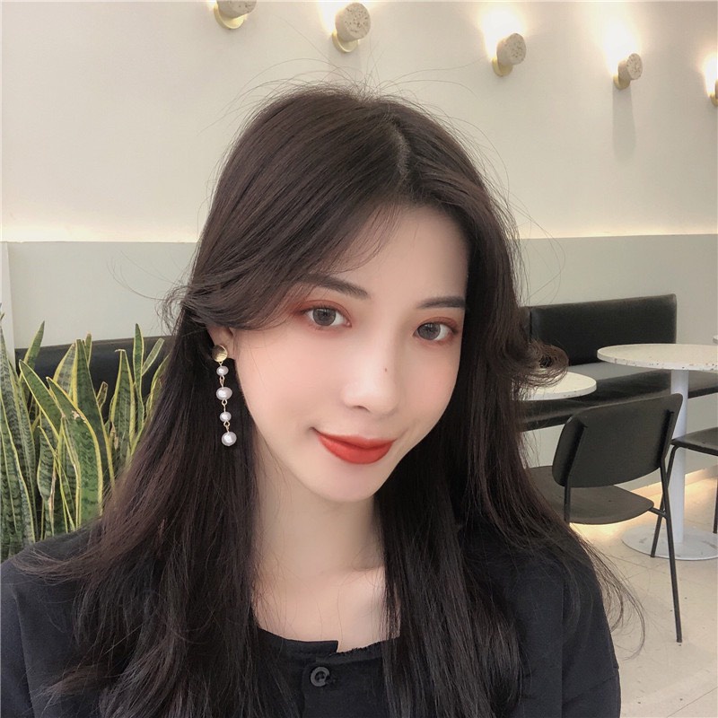 Khuyên tai ngọc dài gợi cảm K673 Mayconner