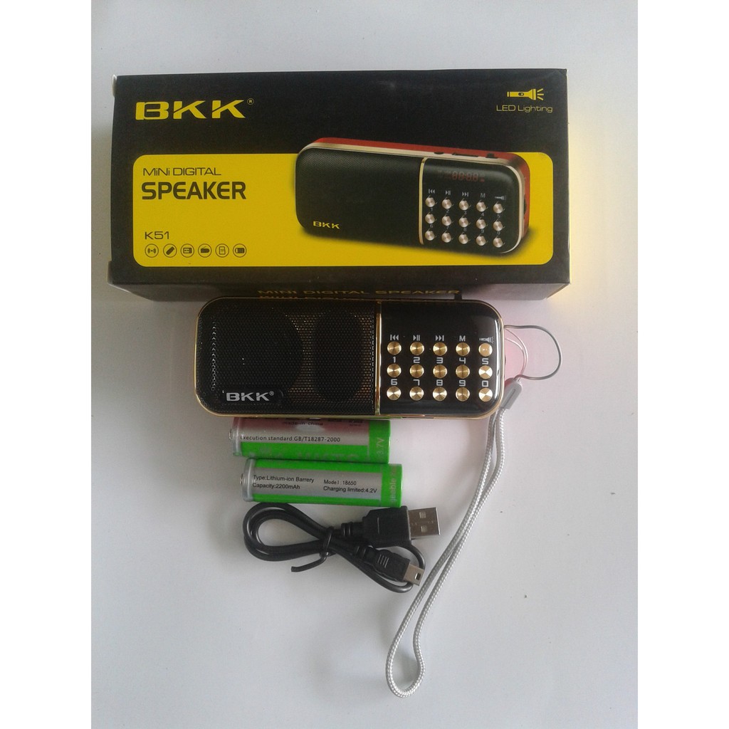 Loa cắm usb, thẻ nhớ, FM BKK-K51