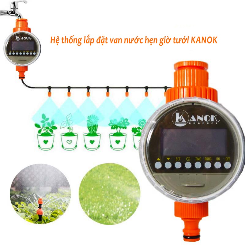 Van nước hẹn giờ điện tử KANOK Thái Lan dùng trong hệ thống tưới tự động