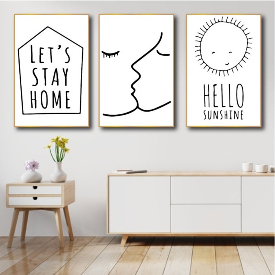 Tranh treo tường Lala decor phòng khách và phòng ngủ chủ đề đa dạng chất liệu canvas cao cấp gọn nhẹ kèm đinh 3 chân