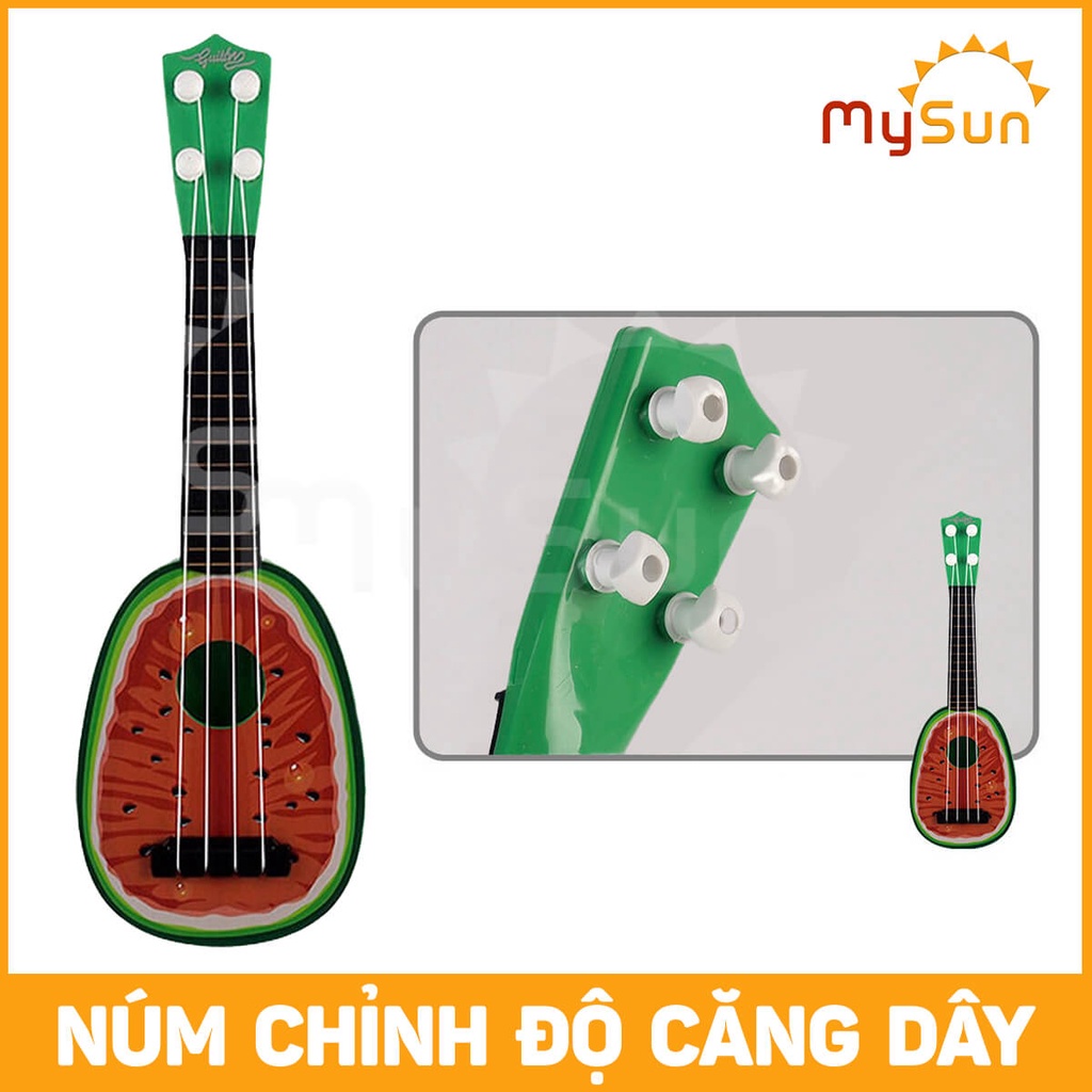 Cây đàn Ukulele đồ chơi nhạc cụ trẻ em 4 dây mini cho bé phát triển trí tuệ thông minh MySun