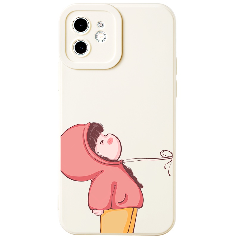 Ốp lưng JURSUE hoạt hình cặp đôi dễ thương đẹp cho iPhone 13 12 11 Pro Max SE 2020 X XR XS 8 7 ip 6S 6 Plus Y1977