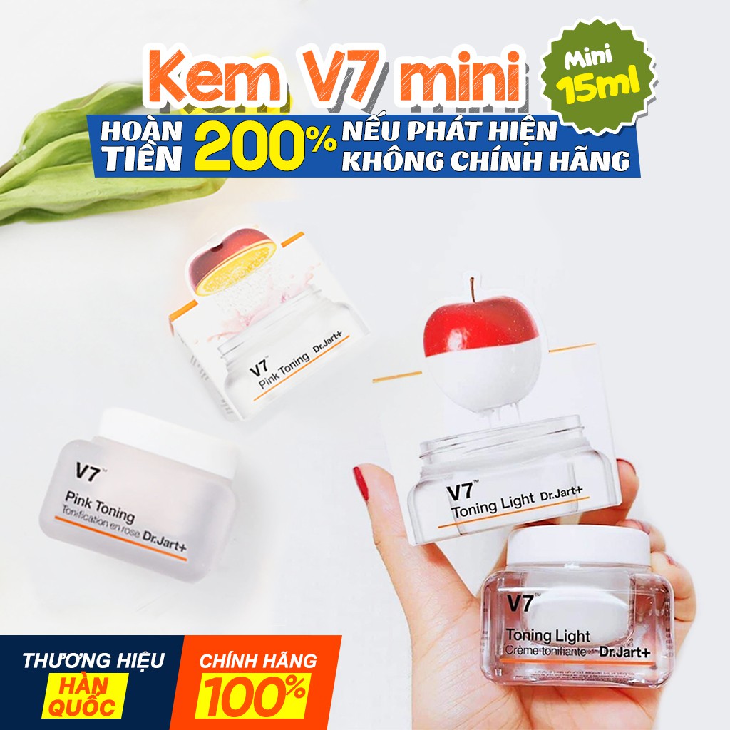 Kem Dưỡng Trắng Tái Tạo Da V7 Toning Light / Pink Toning - Dr.Jart+