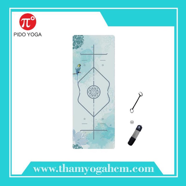 Thảm tập YOGA PIDO Tập Được 2 Mặt Hoa Văn 3D Cao Cấp TPE Da lộn 6mm