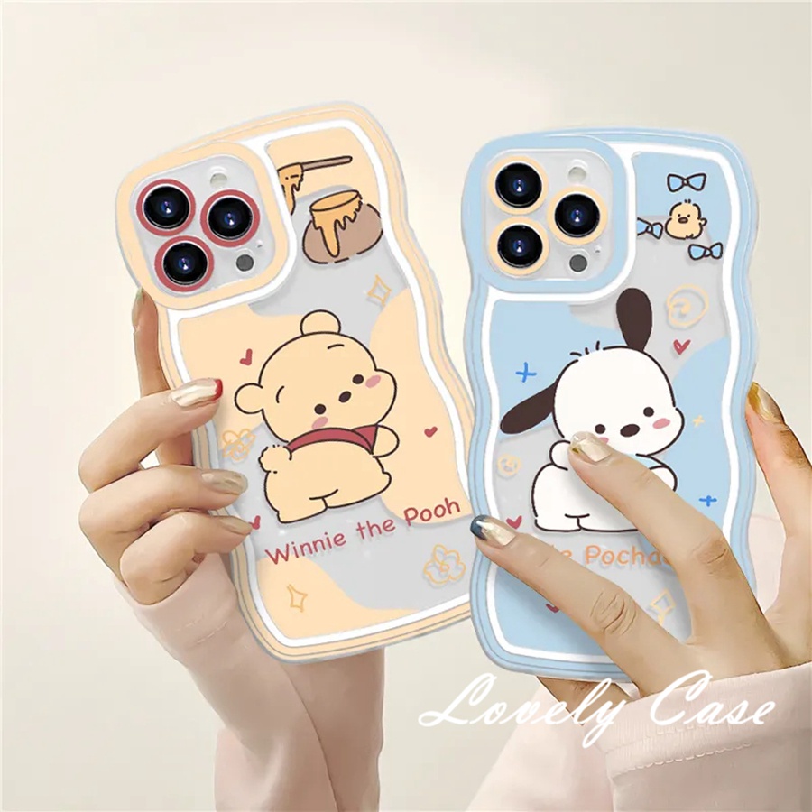 Ốp Điện Thoại Mềm Trong Suốt Hình Gấu Nâu / Xanh Dương Cho IPhone 14 13 12 11 Pro Max X XR Xs Max 8 7 6 6s Plus SE 2020