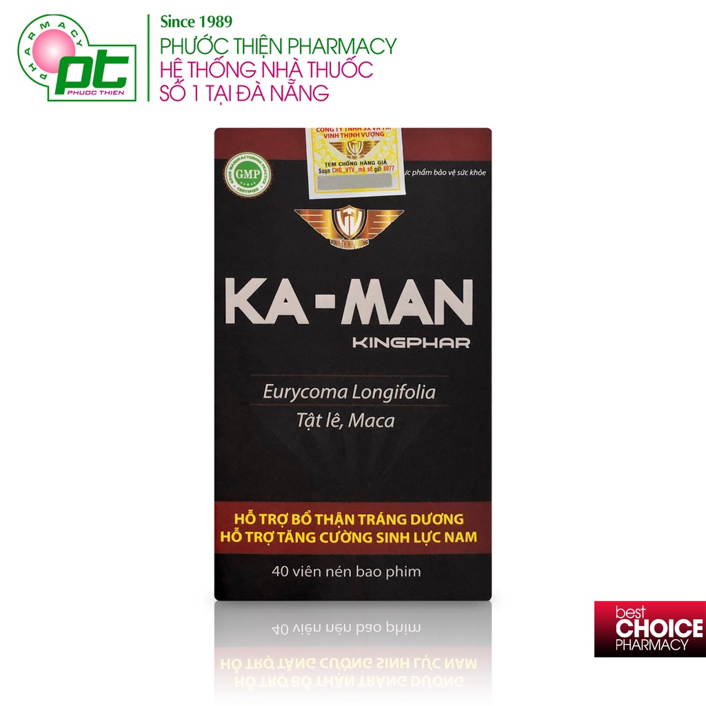 Ka-Man - Bổ thận tăng cường chức năng sinh lý cho nam giới Lọ 40 viên
