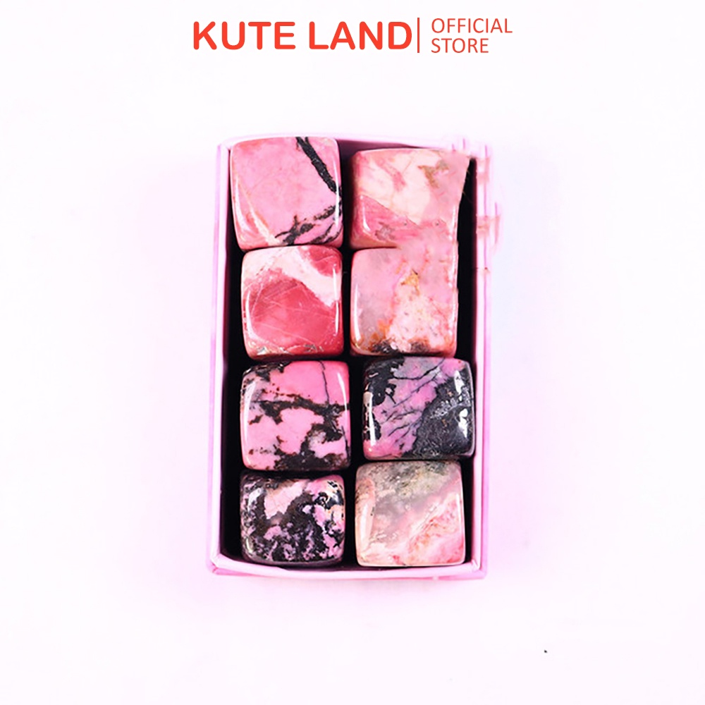 Hộp 8 Viên Đá Thanh Tẩy Rose Stone Loại To 2 Cm Năng Lượng Tích Cực DA25-9