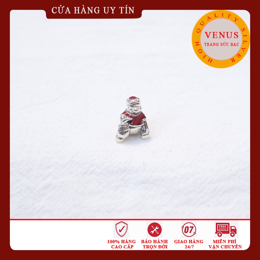 [Charm bạc 925 cao cấp] Charm bạc màu đỏ giáng sinh- Mã sản phẩm VENUSS12