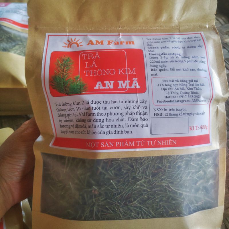 Trà lá thông kim 2 lá 500g đẹp da, thanh lọc kim loại cơ thể