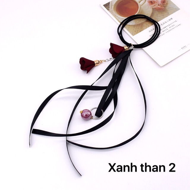 Buộc tóc hoa rơi nhiều mẫu Hàn Quốc