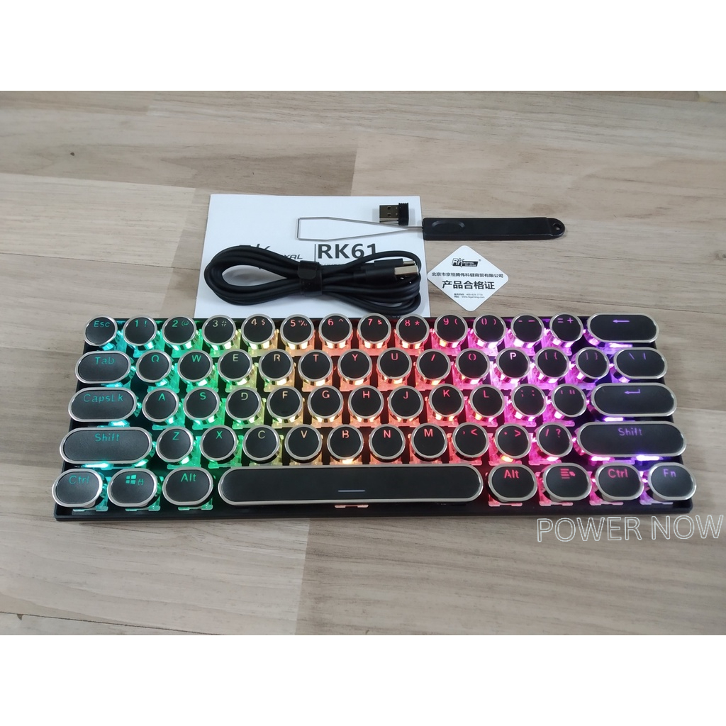 Bàn Phím Cơ Không Dây HOTSWAP RK61 RGB/ Đơn Sắc - Bản Classic.