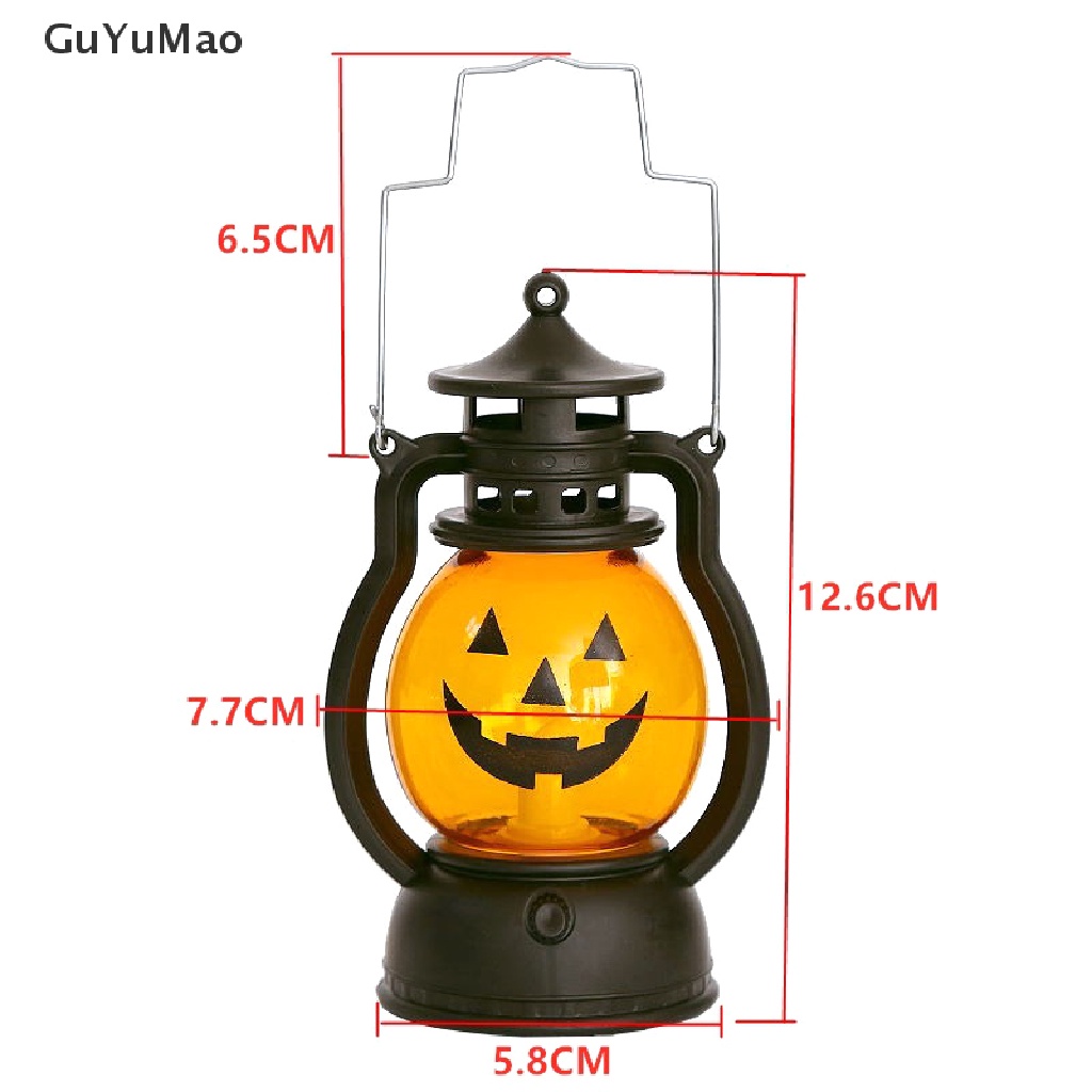 [cxGUYU] Đèn Dầu Bóng LED Hình Quả Bí Ngô Ma Trang Trí Halloween Kinh Dị Cho Nhà Ở / Quán Bar / Kỳ Nghỉ PRTA