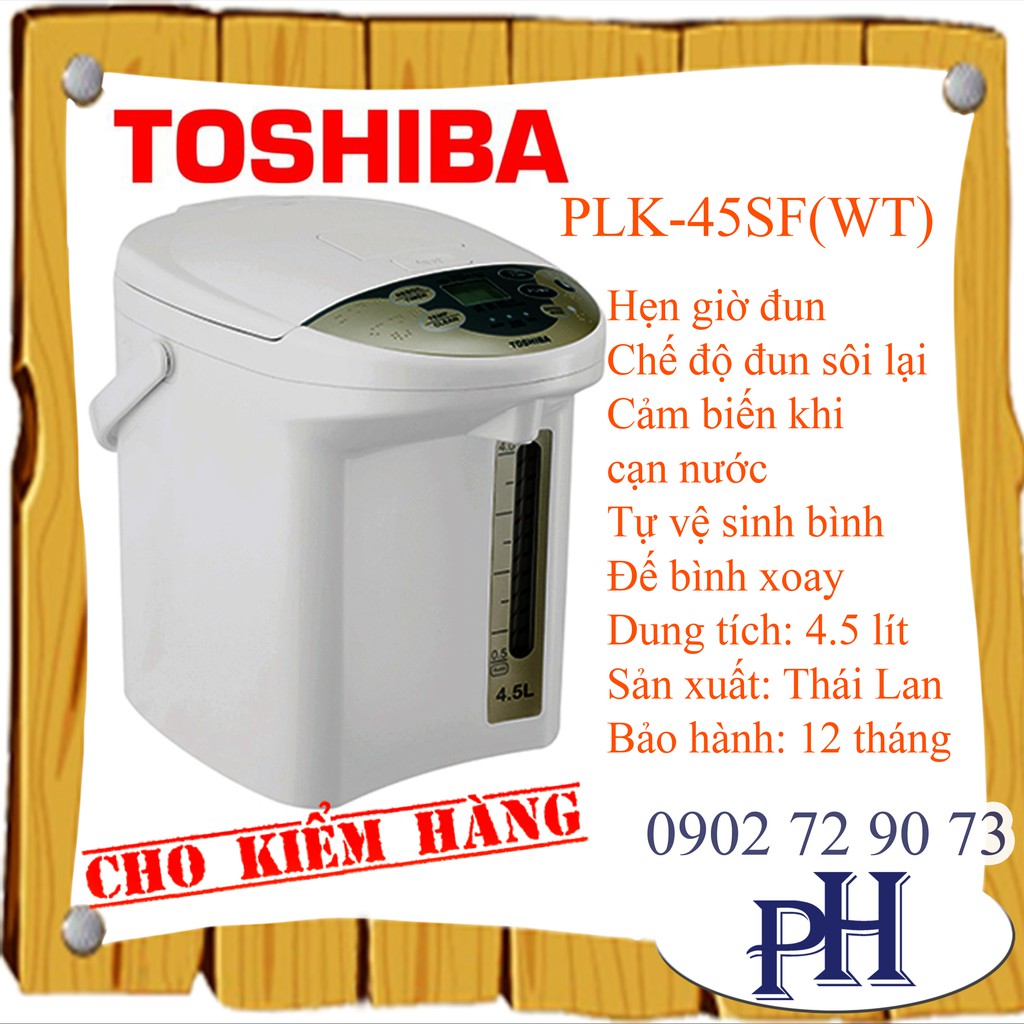 Bình Thủy Điện Toshiba PLK-45SF(WT)VN