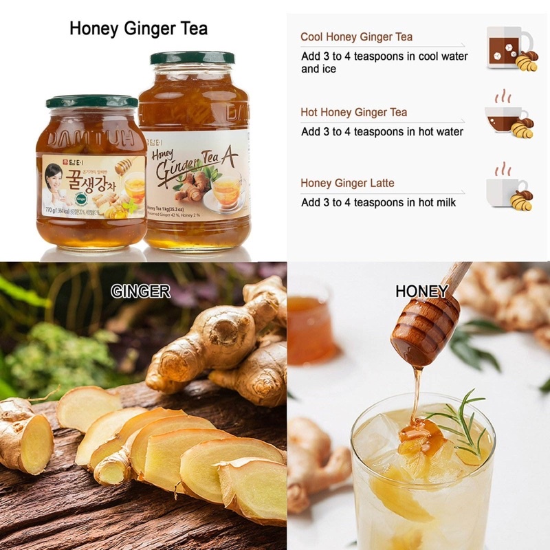 Gừng mật ong hàn quốc DAMTUH HONEY GINGER TEA 1kg