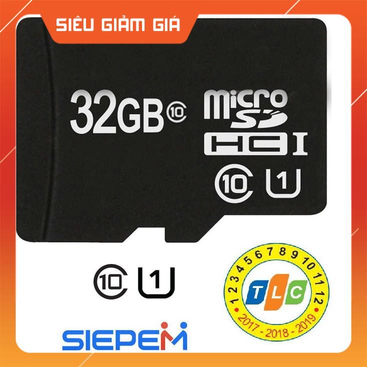 Thẻ Nhớ 32GB Tốc Độ Cao Class 10 U1 Chuyên Dụng Cho Camera,Điện Thoại, Loa Đài