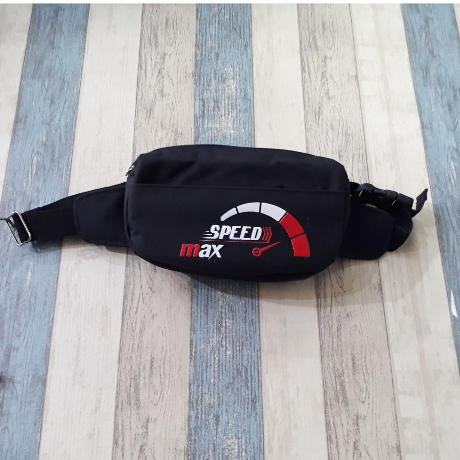 Túi Đeo chéo hình Cua Biker Max-Speed đen