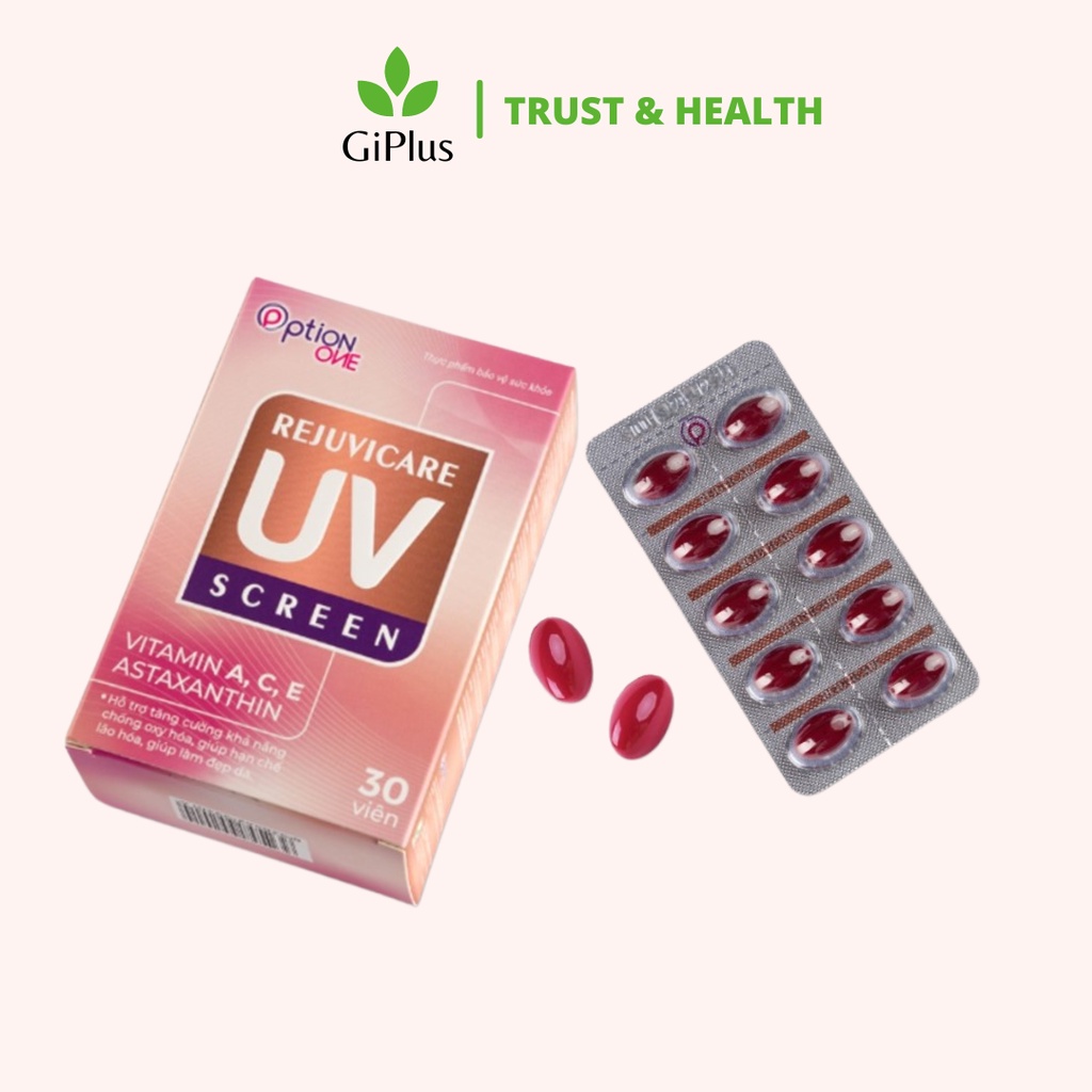 Viên Uống Chống Nắng, Tăng Cường Chống Oxy Hóa, Dưỡng Da Rejuvicare UV (30 viên/hộp)