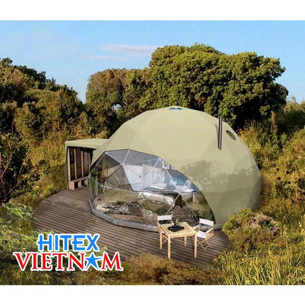 Nhà tròn khung thép - nhà mái vòm khung thép - nhà tròn homestay đường kính 4m
