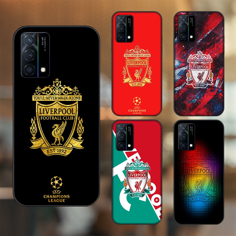 Ốp lưng Oppo K9 viền đen in hình Liverpool FC