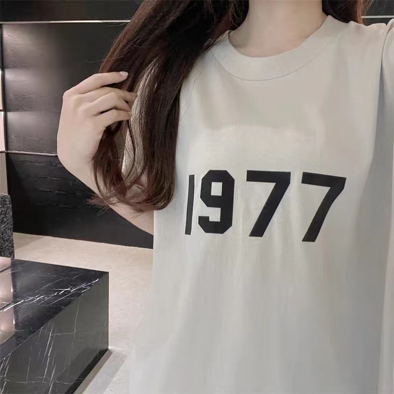 FOG FEAR OF GOD Summer Trend Digital 1977 Short Sleeve High Street Casual Loose Couple T-Shirt