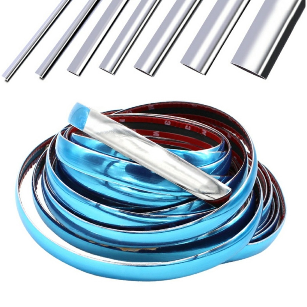 Nẹp Viền Mạ Crom Trang Trí Viền Chân Kính Chống Trầy Xước