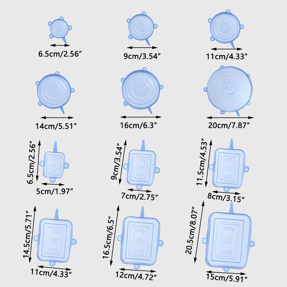CONOPERY Bộ 6 Nắp Đậy Tô Chén Bảo Quản Thực Phẩm Tươi Mới