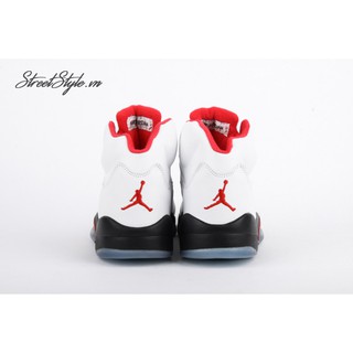 Giày Jordan 5 - trắng đế đen - JD5-TADE
