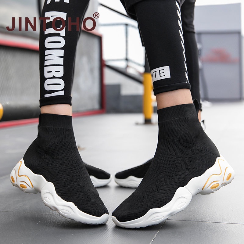 Giày Bốt Thể Thao Phối Tất Màu Đen Thời Trang 2022 Chất Lượng Cao Cho Cặp Đôi