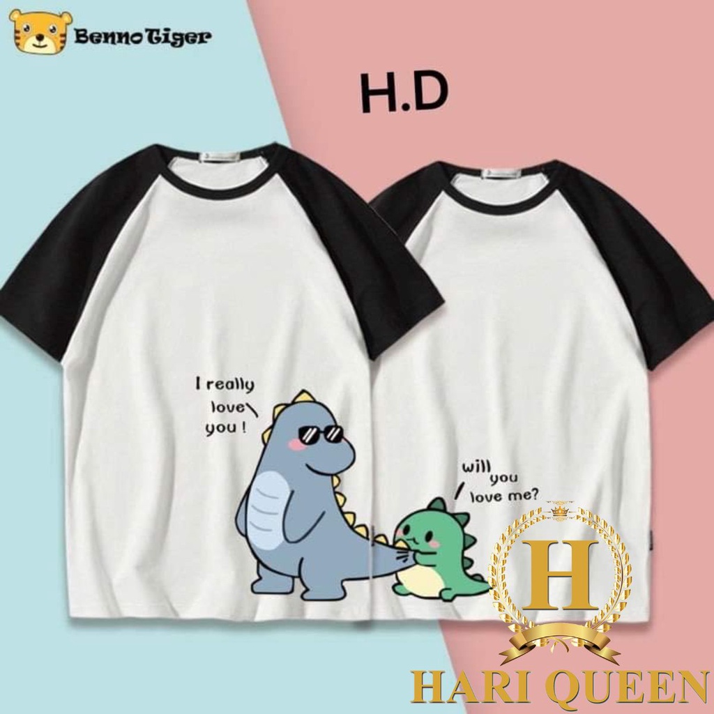 Sét áo thun đôi japlang khủng Long bám đuôi HARI