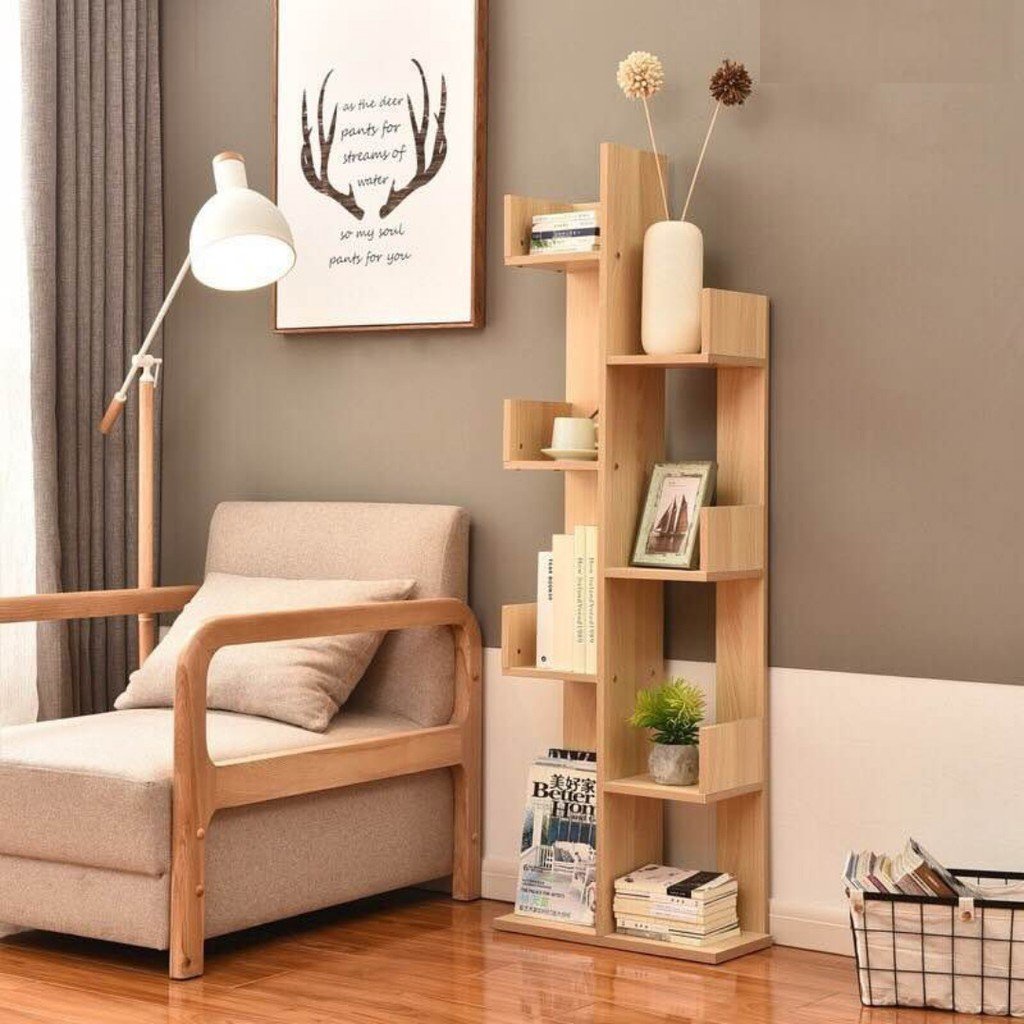 Kệ Sách Xương Rồng - Kệ Sách Gỗ MDF 8 Ngăn, Chống Mối Mọt - Lỗi 1 Đổi 1 Trong Vòng 14 Ngày