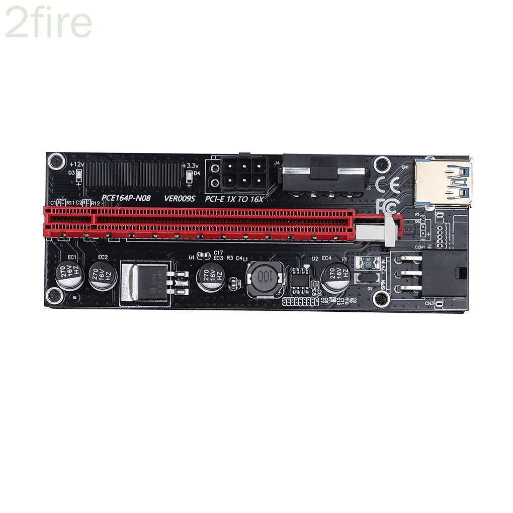 Bảng Mạch Pci-E Riser Board 6pin 4pin Pci-E 1x Sang 16x