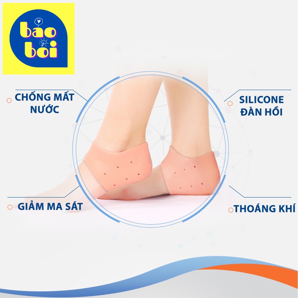 Vớ Silicone Bảo Vệ Chân, Bọc Gót Chân, Chống Nứt Nẻ, Dưỡng Ẩm Bàn Chân