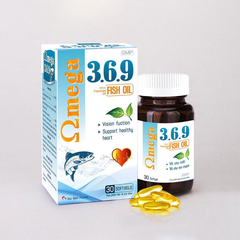 Dầu cá Omega 369 Đức Minh giúp sáng mắt, bổ tim mạch