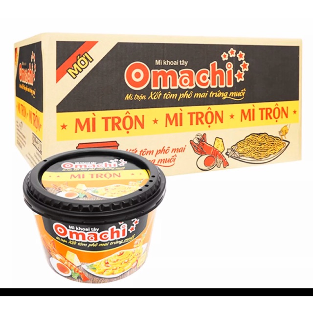 Mì omachi trộn khô vị phomai trứng muối tô 105 gam(12 tô)