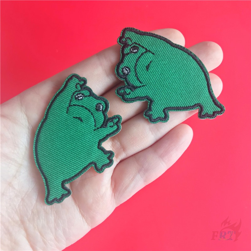 Sticker ủi thêu hình chú ếch ngộ nghĩnh vui nhộn để trang trí